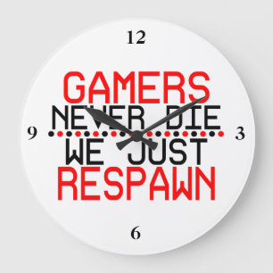 Gamers Respawn Large Clock