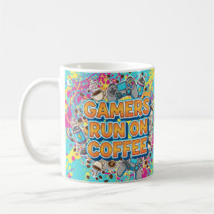 Gamers Run on Coffee – Funny Coffee Mug for Gamers