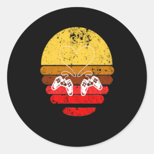 Gamers Valentine Valentines Day For Gamers 1  Classic Round Sticker