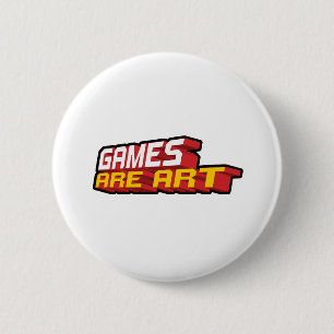 Games Are Art - Gamer Gaming Video Game 6 Cm Round Badge