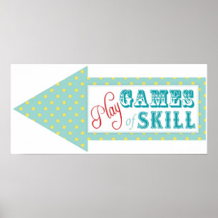 Games Arrow Sign for Carnival Circus Birthday LFT