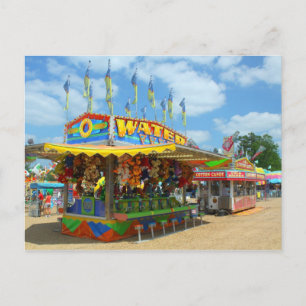 Games at Lincoln County Carnival Fair postcard
