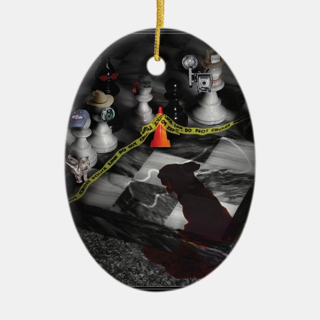 Games - Chess - It's only a Game Ceramic Ornament (Front)
