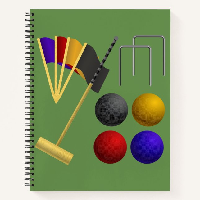 Games Of Croquet Spiral Notebook (Front)