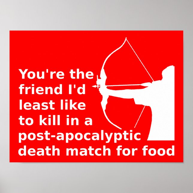 Games of Hunger Funny Poster Sign (Front)