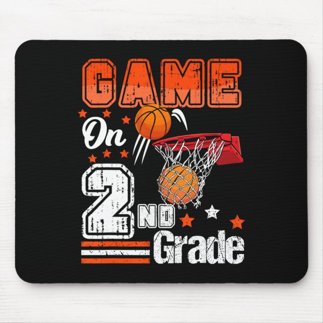 Games On 2nd Grade Basketball Back To School Secon Mouse Pad (Front)