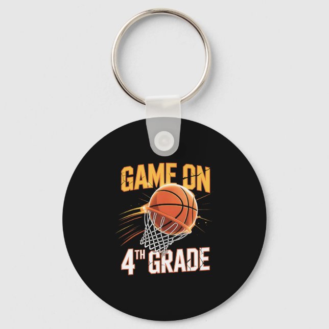 Games On 4th Grade Sketll First Day Of School  Key Ring (Front)