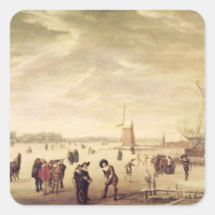 Games on the Ice Square Sticker