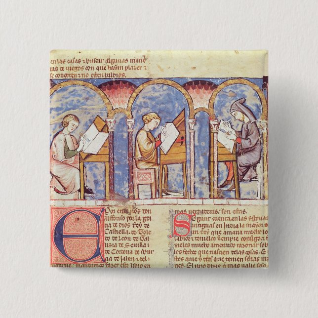 Games Table Makers, from the 'Book of Games 15 Cm Square Badge (Front)