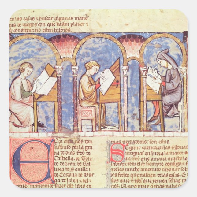 Games Table Makers, from the 'Book of Games Square Sticker (Front)