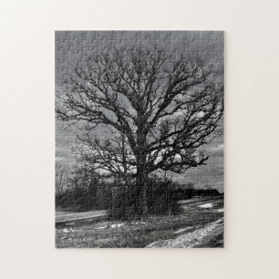 games, toys, black and white The Old Tree Jigsaw Puzzle