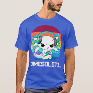 Gamesolotl  Axolotl Fish Playing Video Cute Axolot T-Shirt