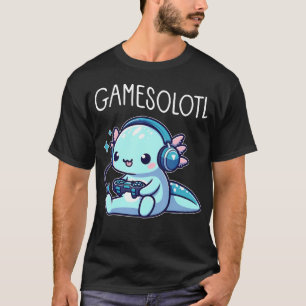 Gamesolotl Axolotl Gamer Anime Video Game Kawaii T-Shirt