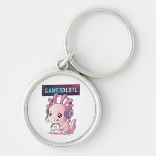 Gamesolotl - Axolotl Gamer Key Ring
