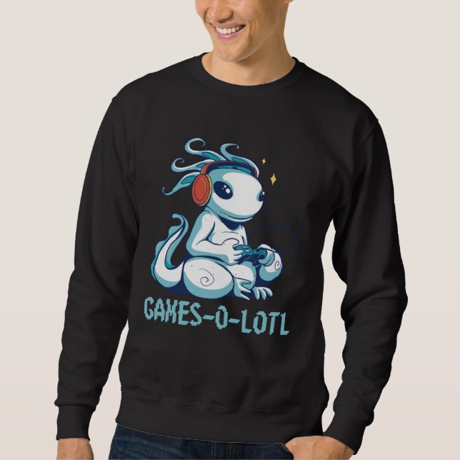 Gamesolotl Axolotl  Gamer Sweatshirt (Front)