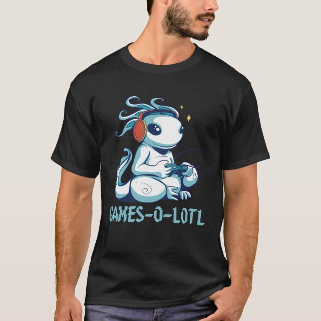 Gamesolotl Axolotl  Gamer T-Shirt (Front)