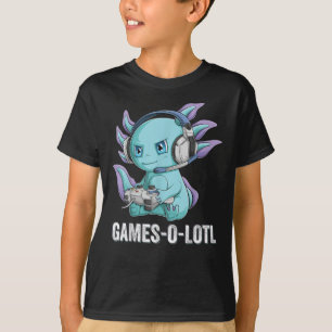 Gamesolotl Axolotl Video Gamer Kawaii Anime boys T-Shirt