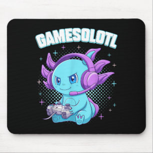 Gamesolotl Axolotl Video Gamer Kawaii Anime Gifts Mouse Pad