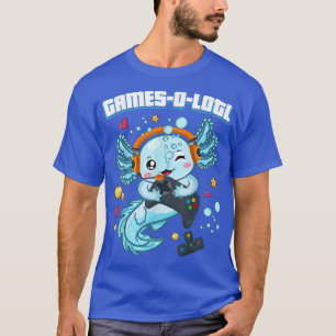 Gamesolotl Axolotl Video Gamer Kawaii Axolotl Fish T-Shirt