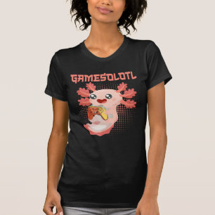 Gamesolotl Axolotl Video Gamer Kawaii Pastel Goth  T-Shirt