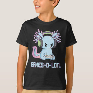 Gamesolotl Axolotl Video Gamer Kawaii Pastel Goth T-Shirt