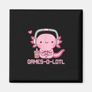 Gamesolotl Axolotl Video Games Kawaii Anime Gamer  Magnet