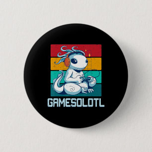 Gamesolotl Cute Axolotl Video Gamer Kawaii Anime B 6 Cm Round Badge