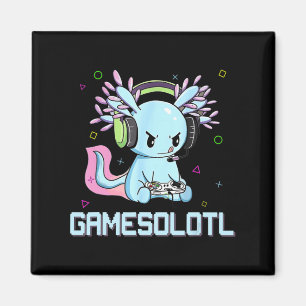 Gamesolotl Cute Axolotl Video Gamer Kawaii Anime B Magnet