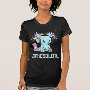 Gamesolotl Cute Axolotl Video Gamer Kawaii Anime B T-Shirt