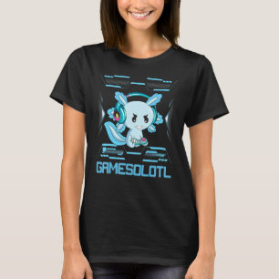 Gamesolotl Gamer Axolotl Fish Playing Video Games T-Shirt