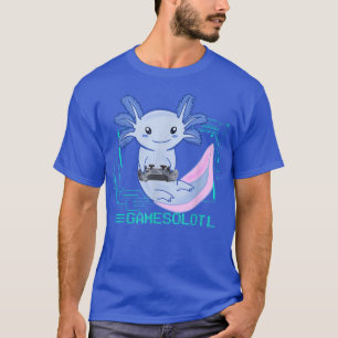 Gamesolotl Gamer Axolotl Fish Playing Video Games  T-Shirt