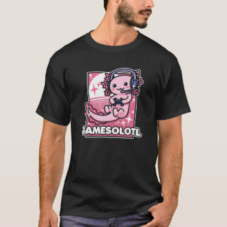 Gamesolotl Kawaii Axolotl Video Gamer 80s Cute Car T-Shirt