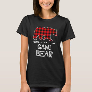 Gami Bear Matching Family Christmas Bear Red Plaid T-Shirt