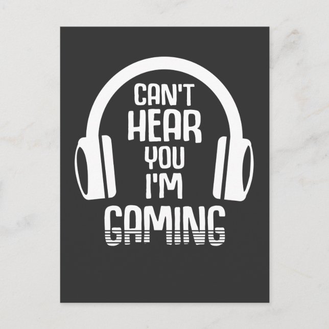 Gaming addicted Gamers Kid Funny Gaming Headset Postcard (Front)