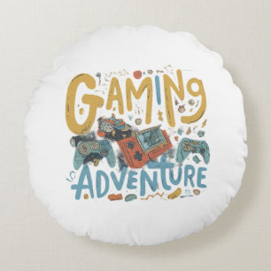 Gaming Adventure Round Cushion