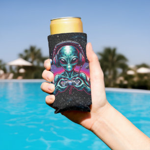 Gaming Alien Extraterrestrial Being Personalised Seltzer Can Cooler