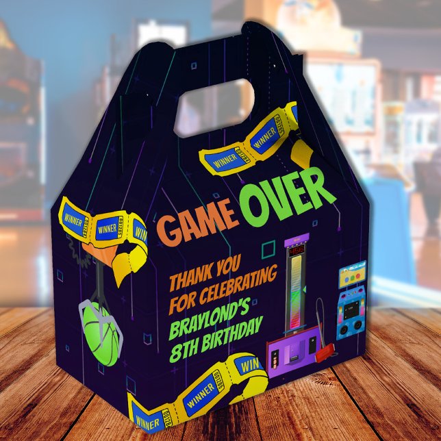 Gaming and Arcade Birthday Favour Box (Creator Uploaded)