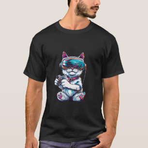 Gaming Animals- Cat Playing Console Video Games T-Shirt