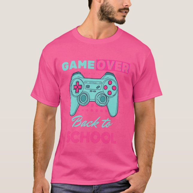 Gaming Back to School Design Game Controller T-Shirt (Front)