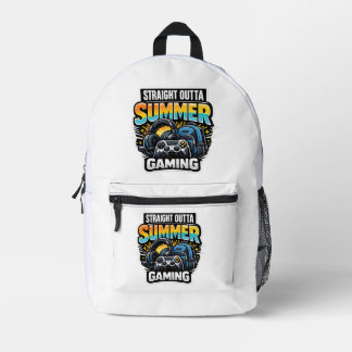 Gaming Back to School Design Printed Backpack
