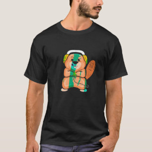 Gaming Beaver Lover Funny Gamer Gift for Video Gam T-Shirt