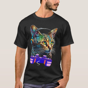 Gaming Bengal Cat Player Animal Video Gamer  Men K T-Shirt