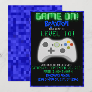 Gaming Birthday Invitation