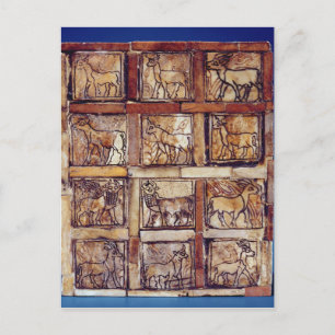 Gaming board, animals of the field and forest postcard