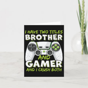 Gaming Boys Girls Men Gamer Video Game 2 Card