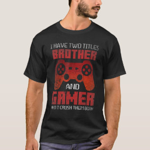 Gaming Brothers Gamer Teen Boys Retro Vintage Boys T-Shirt