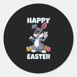Gaming Bunny Gamer Easter Sket Classic Round Sticker