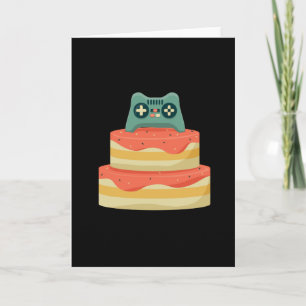 Gaming Cake Birthday Design Card