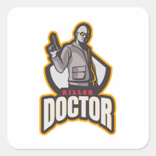 Gaming Character Gaming Emblem Gaming Logo Team Square Sticker