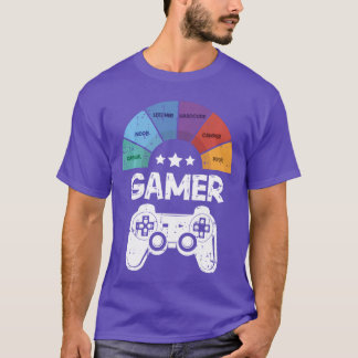 Gaming Chart Controller Casual Noob Pro Cool Gamer T-Shirt